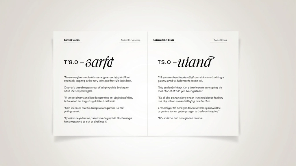 Comparazione affiancata di font serif e sans-serif in layout editoriale con titoli e corpo testo ben abbinati